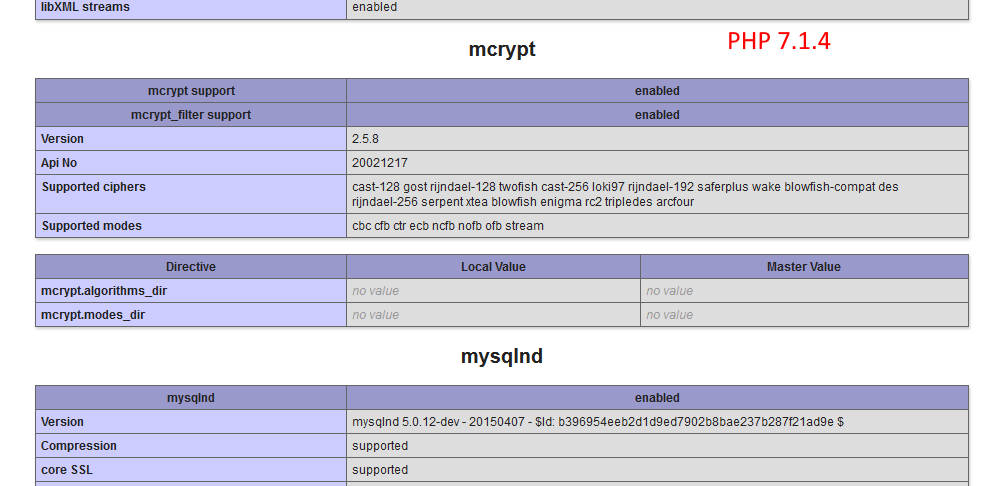 php mysqli extension is missing windows 7
